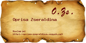 Oprisa Zseraldina névjegykártya